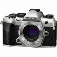 Olympus - V210070SU000 4K Video Mirrorless Camera Body Only - Silver - Large Front
