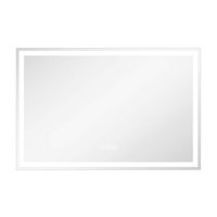 LOVMOR - 48 x 32 Inches Tempered Glass LED Bathroom Mirror with Anti-Fog & 3-Color Dimmable Light... - Large Front