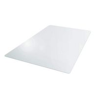 Floortex - Basic Rectangular Vinyl Chair Mat for Hard Floor 45 x 52 inches - Clear - Large Front