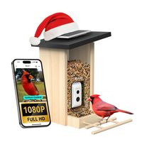 BIRDFY - Smart Bird Feeder with Camera, Bird Watching Camera with Solar Panel, AI Identify 6000+ ... - Large Front