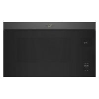 Whirlpool - 1.1 Cu. Ft. Over-the-Range Microwave with Flush Built-in Design - Black Stainless - Large Front