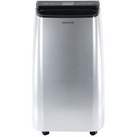 Amana - 350 Sq. Ft. Portable Air Conditioner - Silver/Gray - Large Front