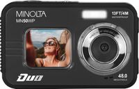 Minolta - Duo MN50WP 48.0 Megapixel Waterproof 5K Video Digital Camera with Dual LCD - Black - Large Front