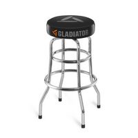 Gladiator - Chrome Garage Stool - Black - Large Front