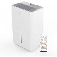 TCL - 50 Pint Smart Dehumidifier - White - Large Front