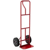 Costway - Heavy Duty Hand Truck 660lbs Capacity Trolley Cart with Foldable Nose Plate - Red - Large Front