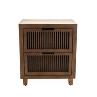 Adore Decor - Sawyer 2-Drawer Cabinet - Brown - Large Front