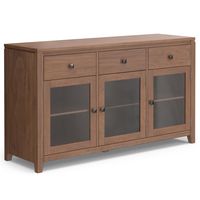 Simpli Home - Cosmopolitan Sideboard Buffet - Medium Saddle Brown - Large Front