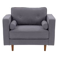 CorLiving - Mulberry Fabric Upholstered Modern Accent Chair - Gray - Large Front