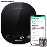 Arboleaf Smart Food Kitchen Scale with Nutritional Calculator - Black - Large Front