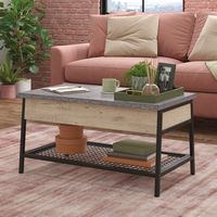 Sauder - Market Commons Lift Top Coffee Table 3a - Prime Oak - Large Front