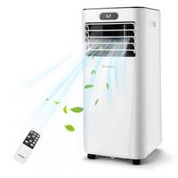 Costway 6000 BTU Portable Air Conditioner Cools up to 350 Sq.Ft w/ Remote Control 3-in-1 Air Cool... - Large Front