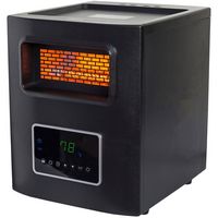 Lifesmart - 4-Wrapped Element Infrared Heater with USB Charging - Black - Large Front