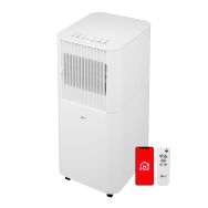 LG - 6,000 BTU DOE (8,000 BTU ASHRAE) 250 Sq. Ft. Portable Air Conditioner with Remote - White - Large Front