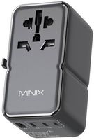 MINIX - TP170 GaN III 170W Travel Adapter with 3 USB-C & 1 USB-A Ports, Compatible with US/UK/EU/... - Large Front