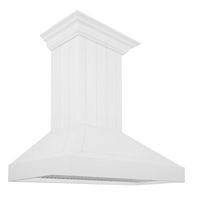 ZLINE - 30 inches - Convertible & Recirculating - Wall Range Hood - Bright White - Large Front