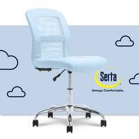 Serta - Essentials Mesh Task Office Chair - Powder Blue - Large Front