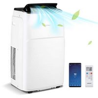 Costway 13,000 BTU Portable Air Conditioner Cools up to 600 sq.ft with Cool, Fan, Heat & Dehumidi... - Large Front