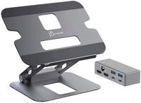 j5create - Multi-Angle Dual HDMI Docking Stand - Silver - Large Front