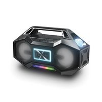 ION Audio - Party Rocker Go high-Power Boombox with Party Starter Lights - Black - Large Front