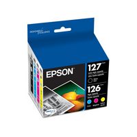 Epson - 127 4-Pack High Capacity Ink Cartridges - Black/Cyan/Magenta/Yellow - Large Front