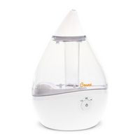 CRANE - 0.5 Gal. Droplet Ultrasonic Cool Mist Humidifier - Clear/White - Large Front