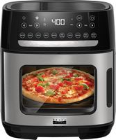 bella PRO - 12.6-qt. Touchscreen Air Fryer Pizza Oven with Rotisserie - Stainless Steel - Large Front