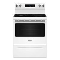 Maytag - 30-Inch Wide Electric Range With No Preheat Air Fry and Air Baking - 5.3 cu. ft. - White - Large Front