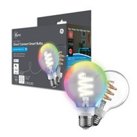 Cync - G25 Smart LED Globe Light Bulbs (2 Pack) - Color Changing - Full Color - Large Front