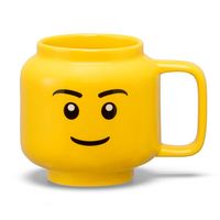 Room Copenhagen - LEGO: Classic Yellow Minifigures Boy Ceramic Mug, 17.9 oz - Large Front