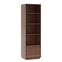 Linon Home Décor - Millett 1-Drawer Mid-Century Bookcase - Walnut - Large Front