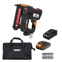 WORX - Nitro WX844L 20V 18-Gauge Narrow Crown Stapler - Black - Large Front