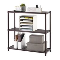 TRINITY - 3-Tier | 36x14x35 | Slat Shelving | - Dark Bronze - Large Front