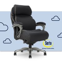 Serta - Big & Tall with Smart Layers Technology and AIR Lumbar Bonded Leather Executive Chair - B... - Large Front