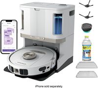 Shark - PowerDetect 2-in-1 Robot Vacuum and Mop with NeverTouch Pro Base - White - Large Front