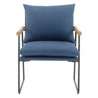 OSP Home Furnishings - Dutton Armchair - Navy - Large Front