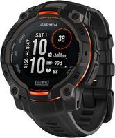 Garmin - Instinct 3 Solar GPS Smartwatch 45 mm Fiber-reinforced Polymer - Black with Black Band - Large Front