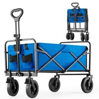 Bestier - CollapsibleWagon Cart ,330 lbs Quantity Portable Utility Wagon with Adjustable Handbar ... - Large Front
