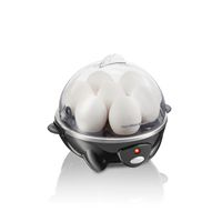 Hamilton Beach - 3-in-1 Egg Cooker with 7 Egg Capacity - Black - Large Front