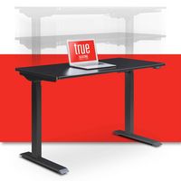 True Seating - Ergo Electric Height Adjustable Standing Desk - Black - Large Front