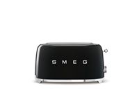 SMEG TSF02 4-Slice Long Wide-Slot Toaster - Black - Large Front