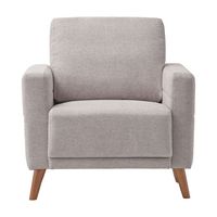 CorLiving - Clara Modern Armchair - Light Grey - Large Front