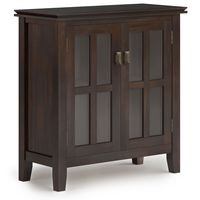 Simpli Home - Artisan Low Storage Cabinet - Tobacco Brown - Large Front