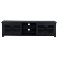 Fremont TV Bench with Glass Cabinets for Most TVs up to 95