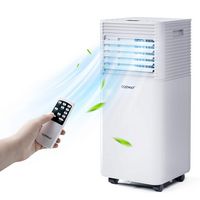 Costway 5000 BTU Portable Air Conditioner Cools up to 230 sq.ft 3-in-1 Air Cooler w/Dehumidifier ... - Large Front