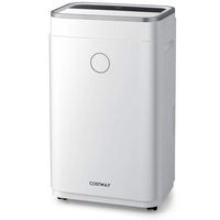 Costway 60-Pint Dehumidifier for Home & Basements 4000 Sq. Ft w/ 3-Color Digital Display - White - Large Front