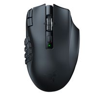 Razer - Naga V2 HyperSpeed MMO Optical Gaming Mouse with 19 Programmable Buttons - Wireless - Black - Large Front