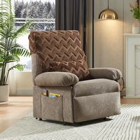 Bestier - Triple Motor Power Lift Recliner Chair with Removable Cover Lumbar Pillow and Side Pock... - Large Front