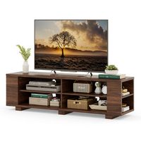 59'' Wood TV Stand Console Storage Entertainment Media Center with Adjustable Shelf - Large Front