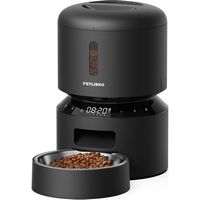PETLIBRO - Granary Stainless Steel 3L Automatic Dog and Cat Feeder with Voice Recorder - Black - Large Front
